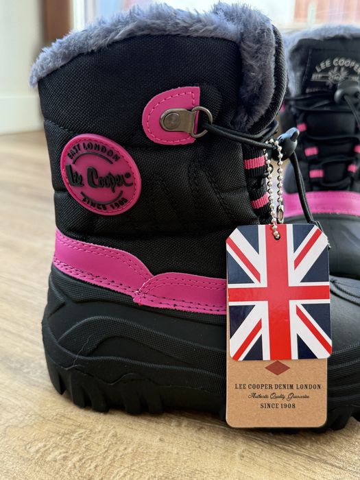 Śniegowce Ocieplane Dziewczęce I Buty Dziecięce Lee Cooper Rozmiar 32 - 18 cm • Szybka Wysyłka!