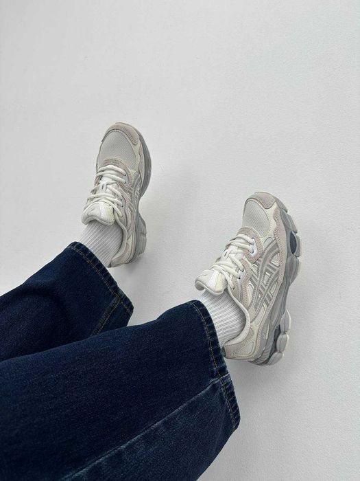 ‼️ НОВІ Кросівки ASICS Gel-NYC Cream Cloud Grey