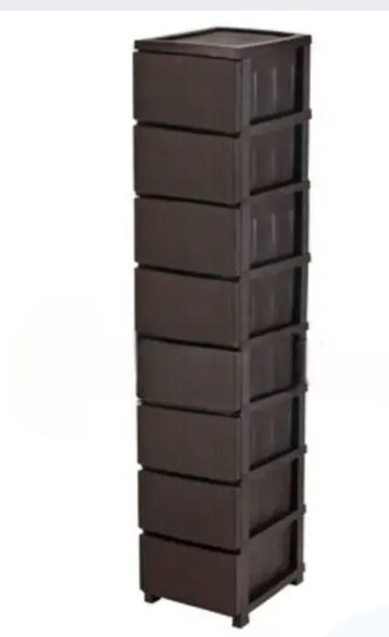 Пластиковый коричневый oрганайзер на 8 ярусов для школьных вещей