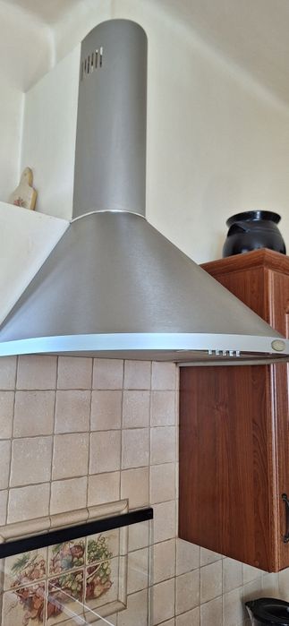 Okap kominowy srebrny