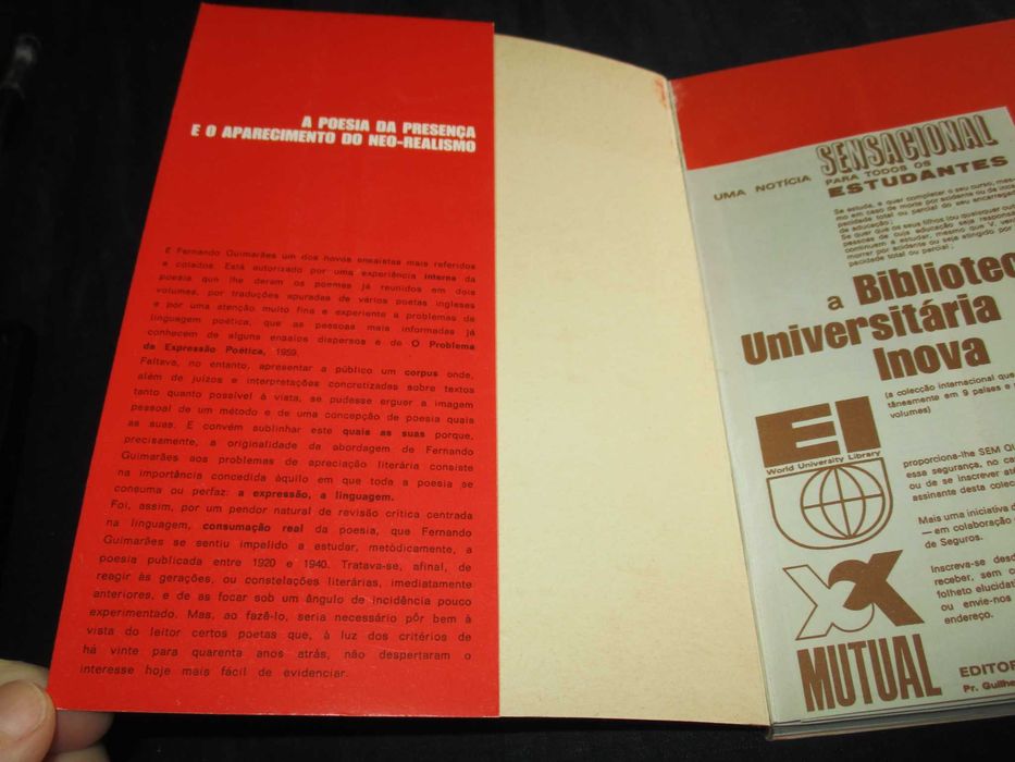Livro A Poesia da presença e o aparecimento do Neo-Realismo