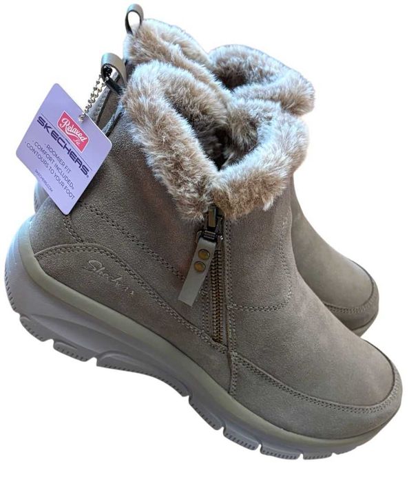 Skechers Damskie botki zimowe ocieplane Easy Going-Cool Zip! kod 2273