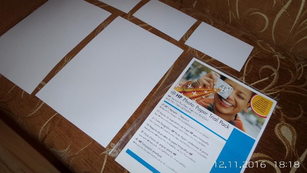 Papier fotograficzny próbka A4 i 10 x 15cm stan idealny HP