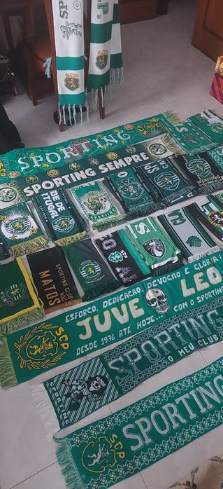 30 echarpes,bufandas, do sporting Antigos