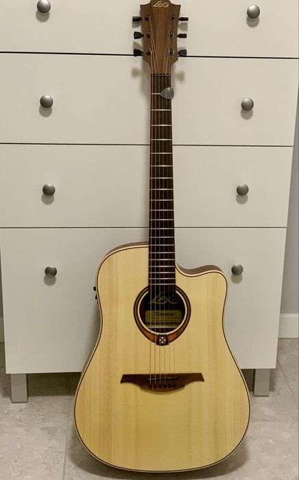 Gitara elektoakustyczna LAG T70DCE + dodatki