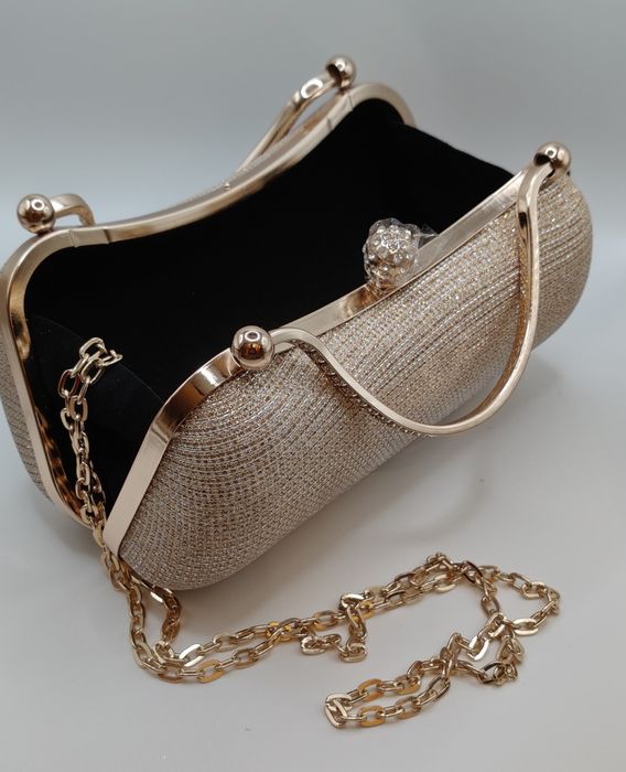 Torebka brokatowa kuferek