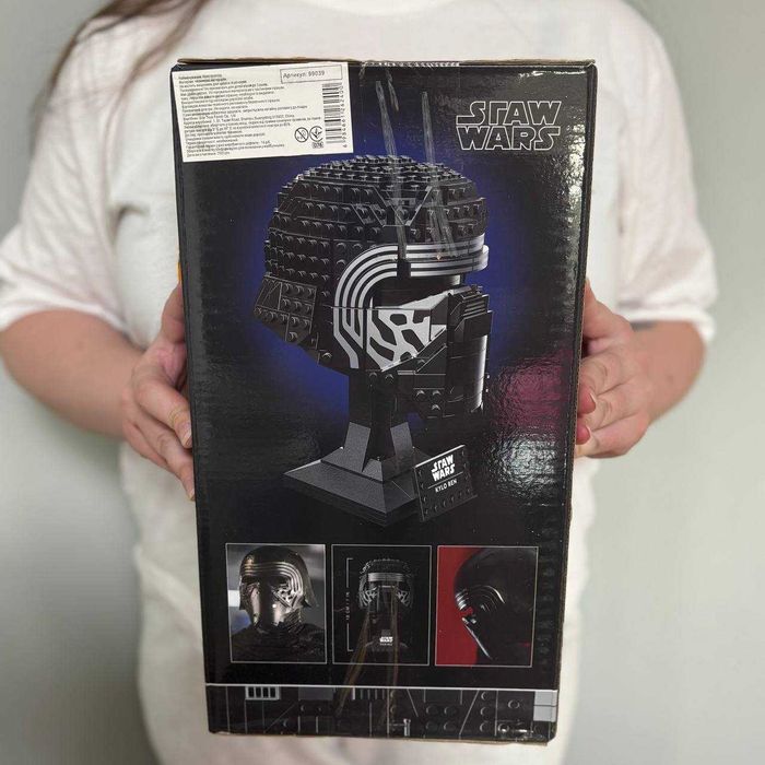 Конструктор Лего Star Wars шолом Кайло Рен 556 деталей шлем зоряні війни 99039 18см Kylo Ren's Helmet