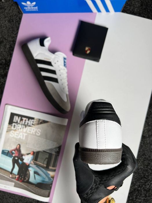 Жіночі кросівки адідас самба Adidas Samba OG Originals White Black