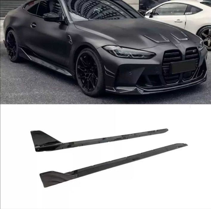 Накладки порогов BMW M3 M4 G80 G82 сплиттер диффузор губа