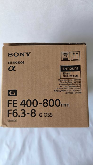 Об`єктив Sony FE 400-800 mm f/6.3-8 G OSS (SEL400800GW.SYX) Новий. Гарантія. Можна +телеконвертер Sony SEL-20TC