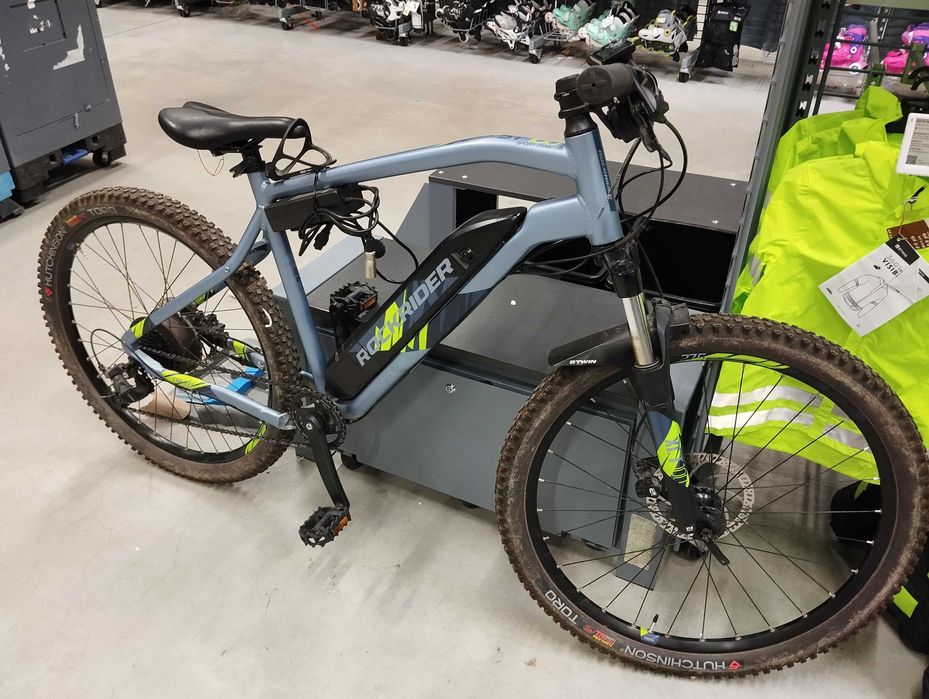 Електровелосипед + 2 батареї (120 км), 2 ключі, офіційний, Rockrider.