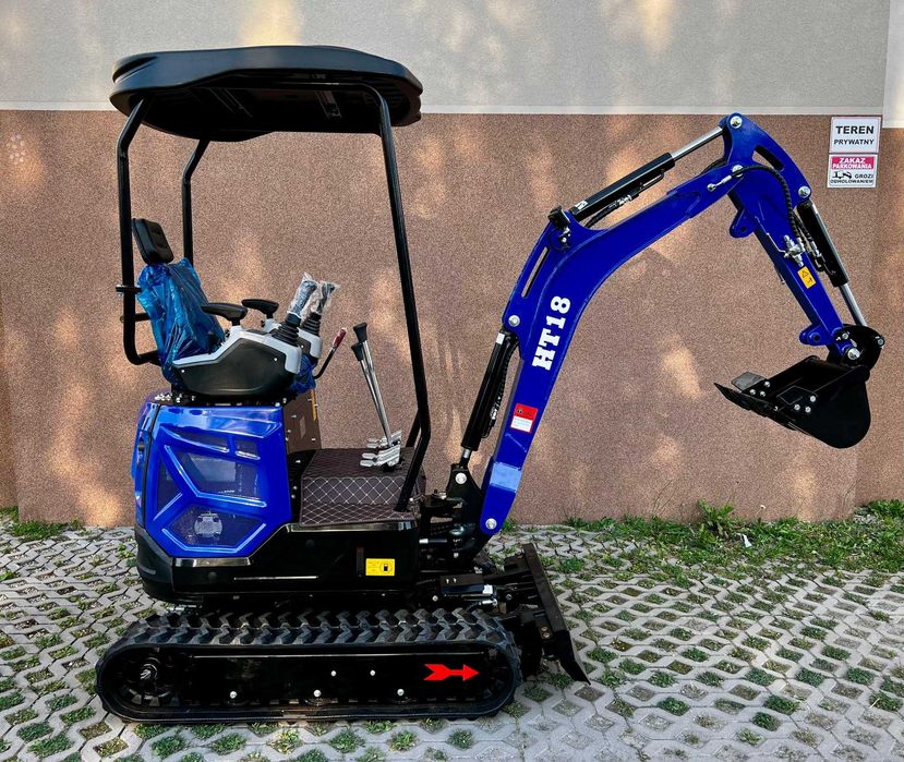 Nowa minikoparka HT 18 Silnik KUBOTA RAMIE SKRĘTNE waga 1.800KG