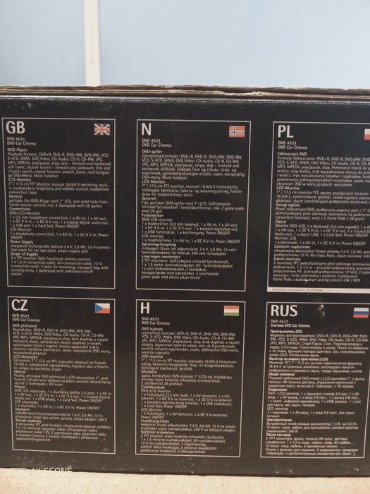 DVD   de encostos automóvel