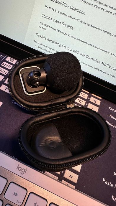 Microfone Shure MV88 para iOS