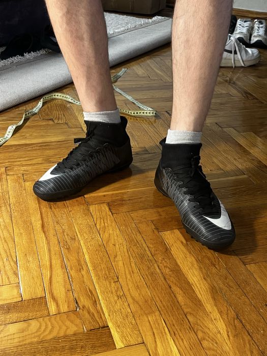 (41 размер, 26см) NIKE MERCURIAL X Черные сороконожки футзалки копочки копы копи бутсы бутси