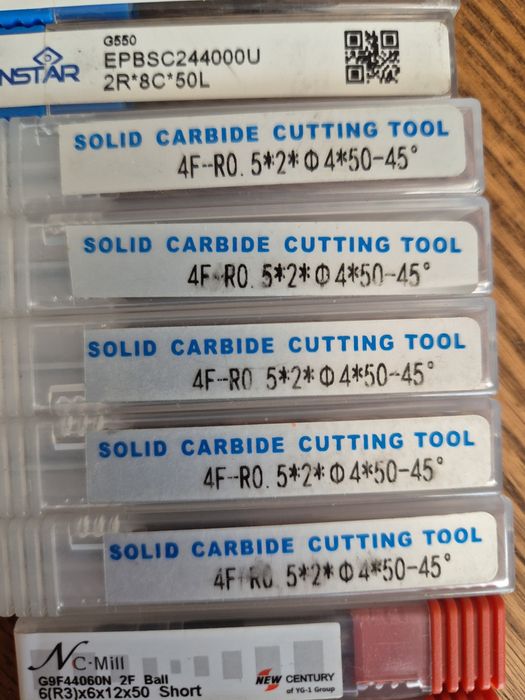 Frezy palcowe do cnc nowe