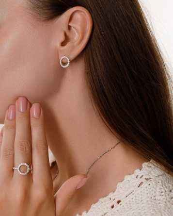 Набір круглий з фіанітами