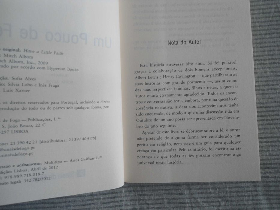 Um Pouco de Fé por Mitch Albom