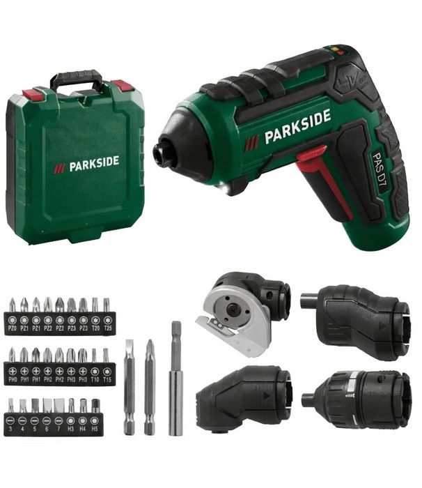 Професійна акумуляторна викрутка Parkside PAS D7 4B1 (4 V, 1500 mAh, 10

Nm, Німеччина)