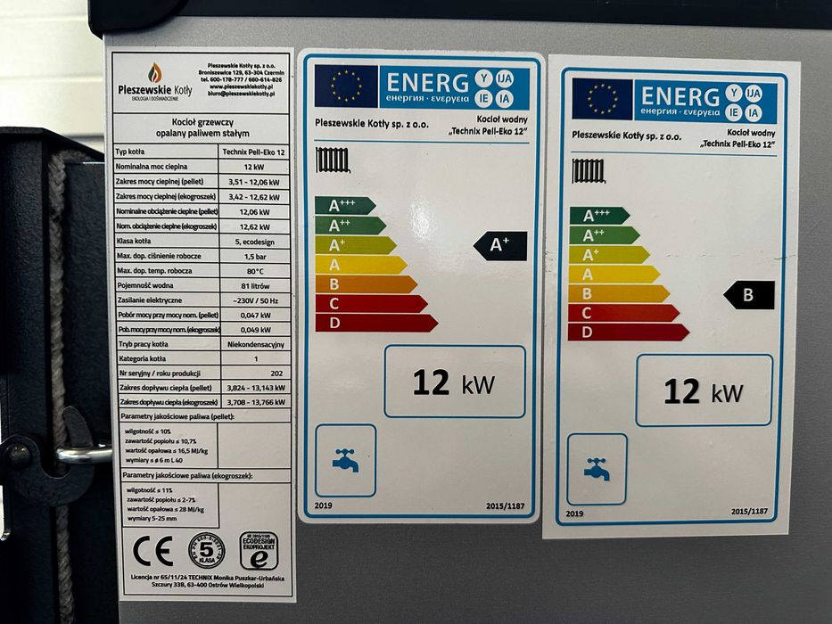 Kocioł z Podajnikiem na Pellet i Ekogroszek 12kW 5 klasa Ekodesign, HYBRYDA, DUO, dwupaliwowy, dwufunkcyjny, dostawa GRATIS, dotacja, montaż