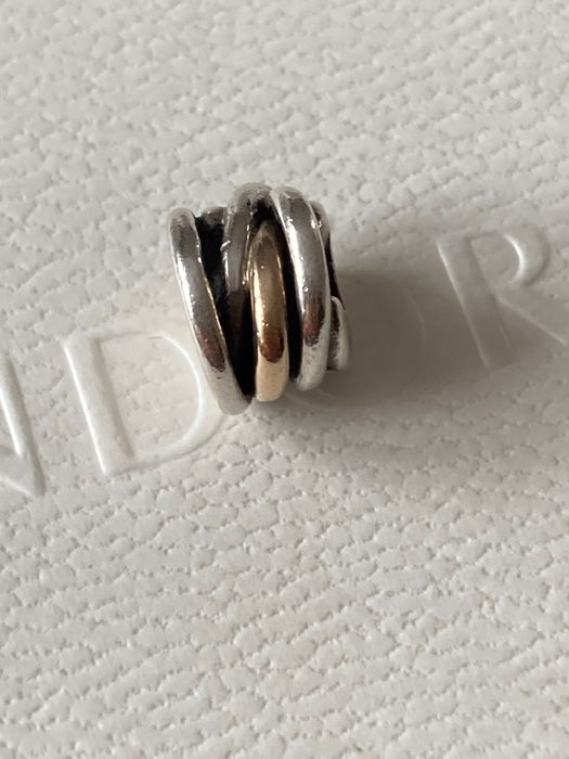 Pandora charms srebro i złoto