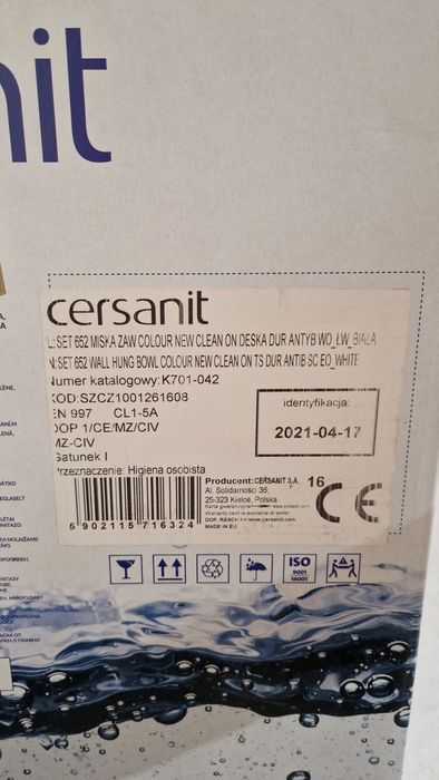 Cersanit miska wisząca colour clean on deska duro