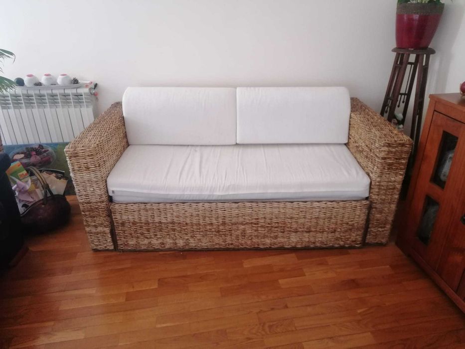 Sofá de palhinha