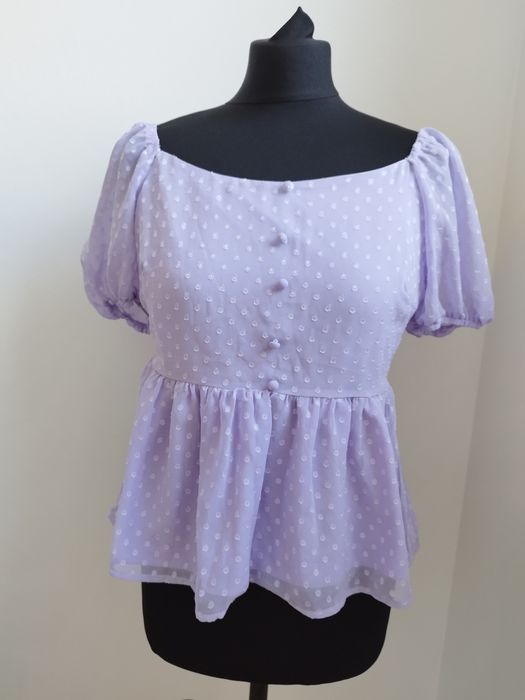 Bluzka damska mgiełka liliowa coquette