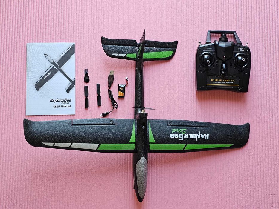 Samolot RC Ranger 600 z żyroskopem dla początkujących i zaawansowanych RTF czterokanałowy