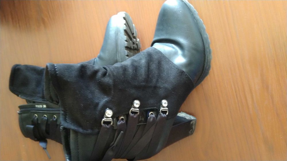 Botki damskie czarne, 38