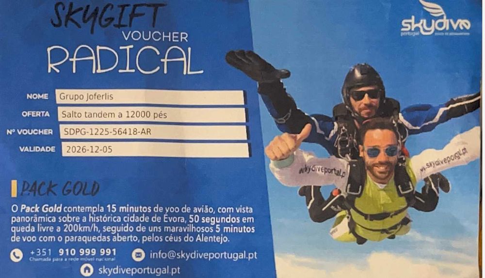 Vendo Salto a 12000 pés de paraquedas