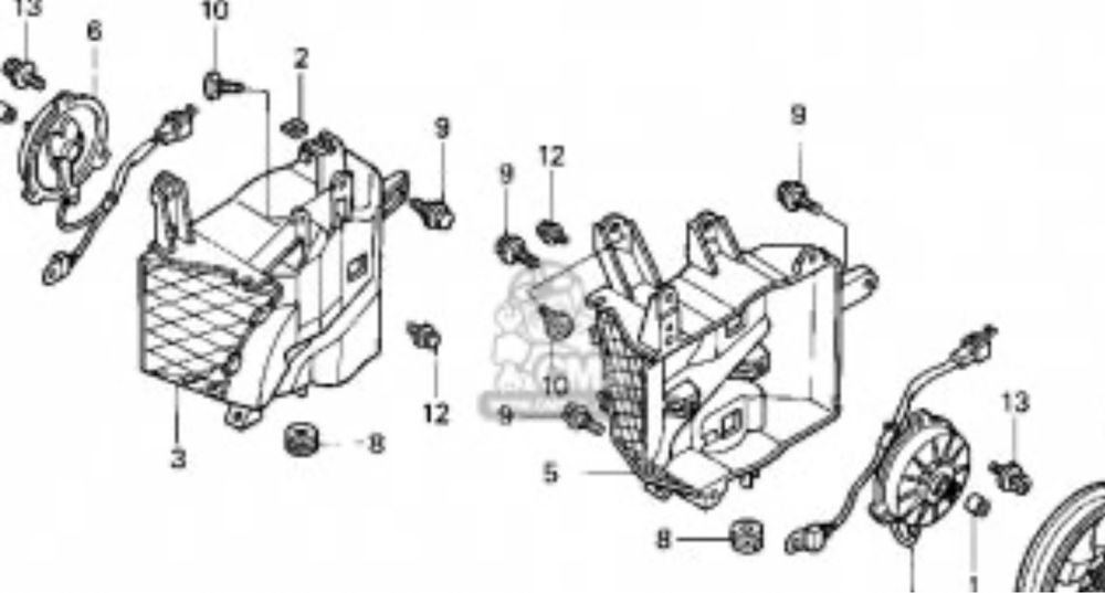 Prawa obudowa chlodnicy honda gl1800 goldwing