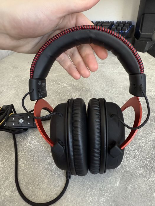 Ігрові навушники HyperX Cloud II Black/Red  Ігрові навушники HyperX Cloud II Black/Red (KHX-HSCP-RD/4P5M0AA) новые