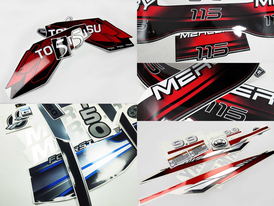 Наклейки для підвісних двигунів. Suzuki, Mercury, Yamaha, Honda iншi