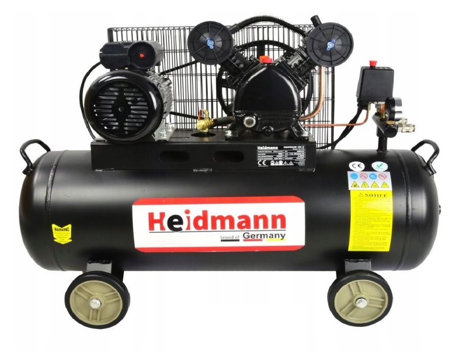 KOMPRESOR 100L V sprężarka 4,2KM OLEJOWY 2-tłoki 8BAR 430L/min 640