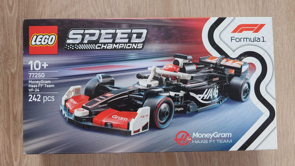 Puste pudełko Lego Speed Champions 77250 Bolid F1 MoneyGram Haas F1 Team VF-24