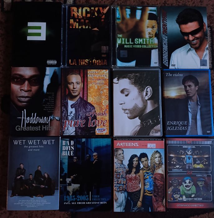 Музичні DVD, ліцензія : U-2, Elton John, Pink, The Rasmus, Cher, Kylie