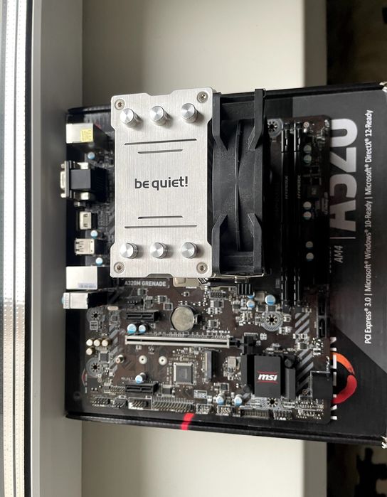 Комплект Ryzen 5 3600XT MSI A320 AM4 16gb HyperX DDR4 Be quiet Slim