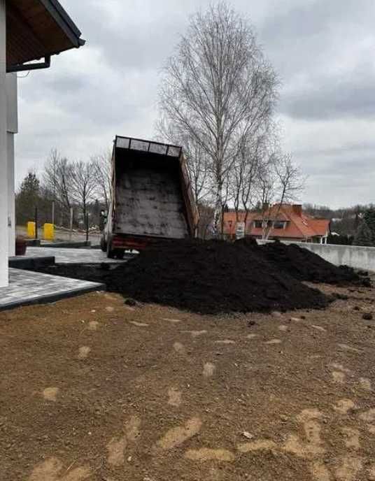 ZIEMIA OGRODOWA na podwyższenie teren czarnoziem Humus OGRDOWA KOPARKA