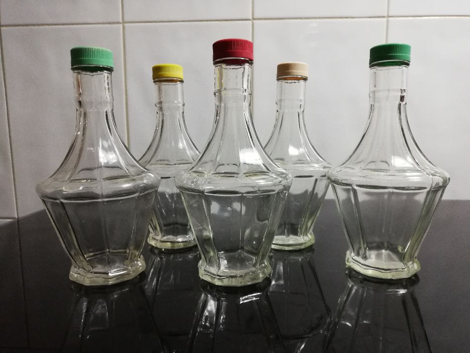 Conjunto 5 Garrafinhas de Vidro
