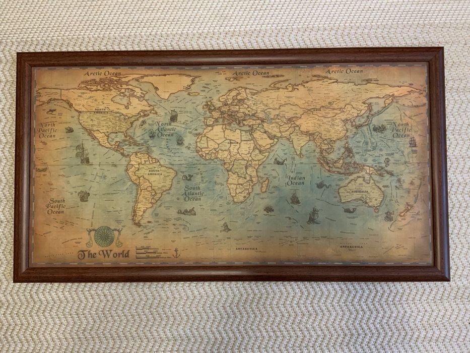 Картина    карта мира