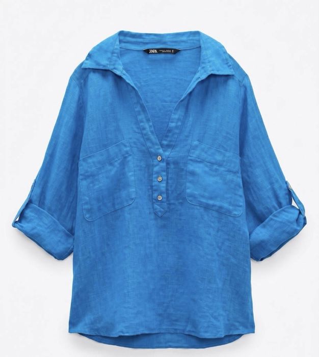 Льняна рубашка сорочка Zara
