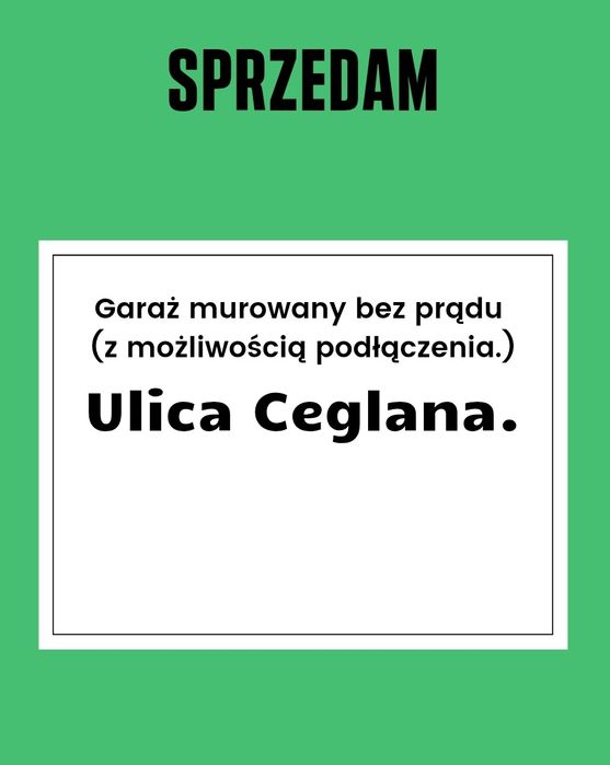 Garaż murowany Chopina