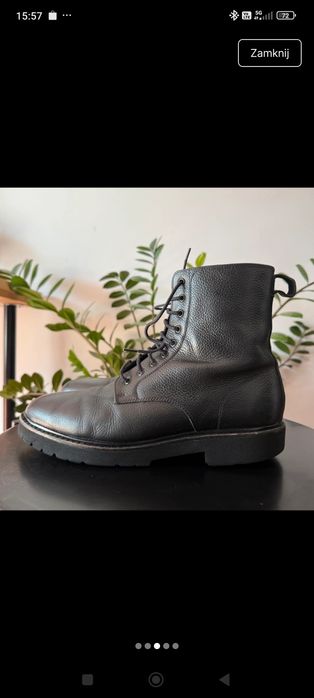 Buty skórzane wysokie 42