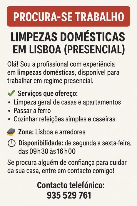 Limpezas domesticas