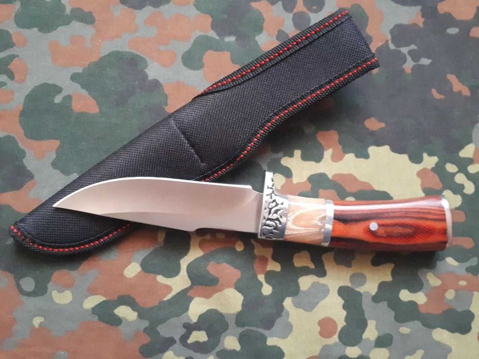 Охотничий нож Columbia K315С 21.5см с деревянной рукояткой и чехлом