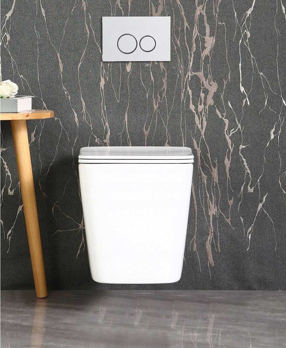 WC miska seria CUBIK rimless + deska duroplast NANO coating ITALY