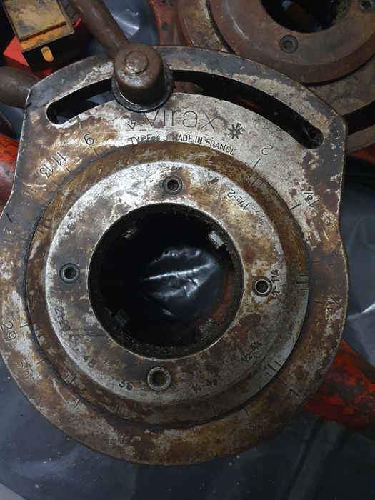 4 Atarrachas virax / ridgid e 2 cabeçotes virax com braço .