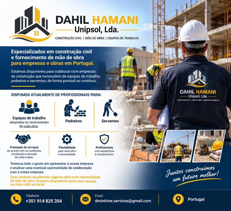 DAHIL HAMANI UNIPSOL, LDA. | CONSTRUÇÃ CIVIL, PINTURA E ELETRICIDADE