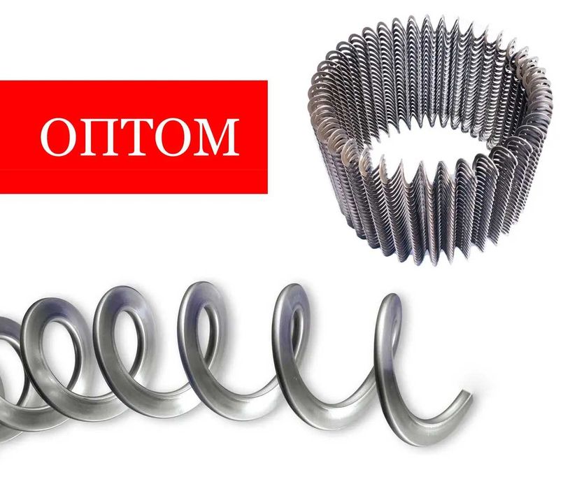 Гибкий шнек. Спираль каленая эластичная для подачи гранул